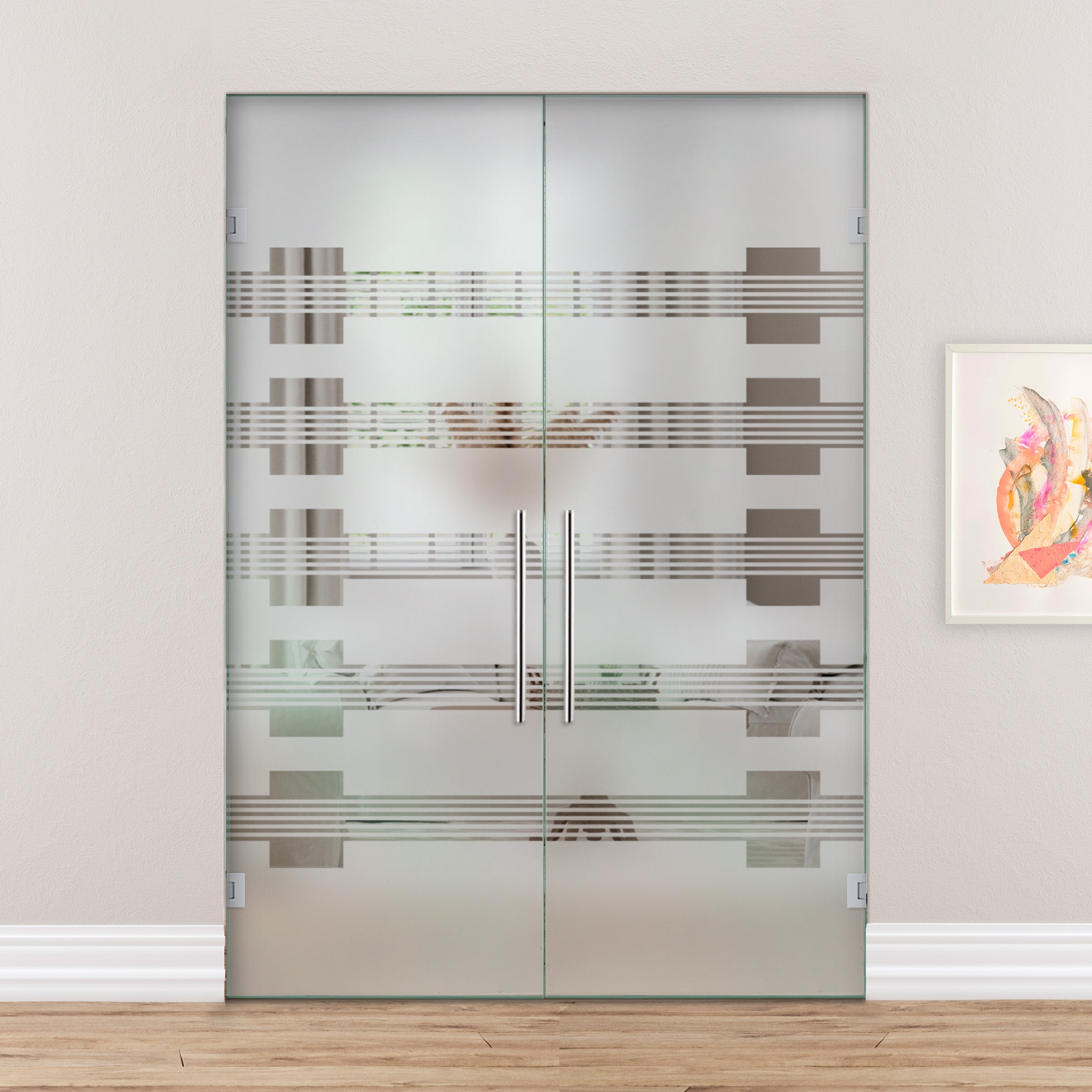 Puerta De Cristal Giratoria Doble PVB2-2157