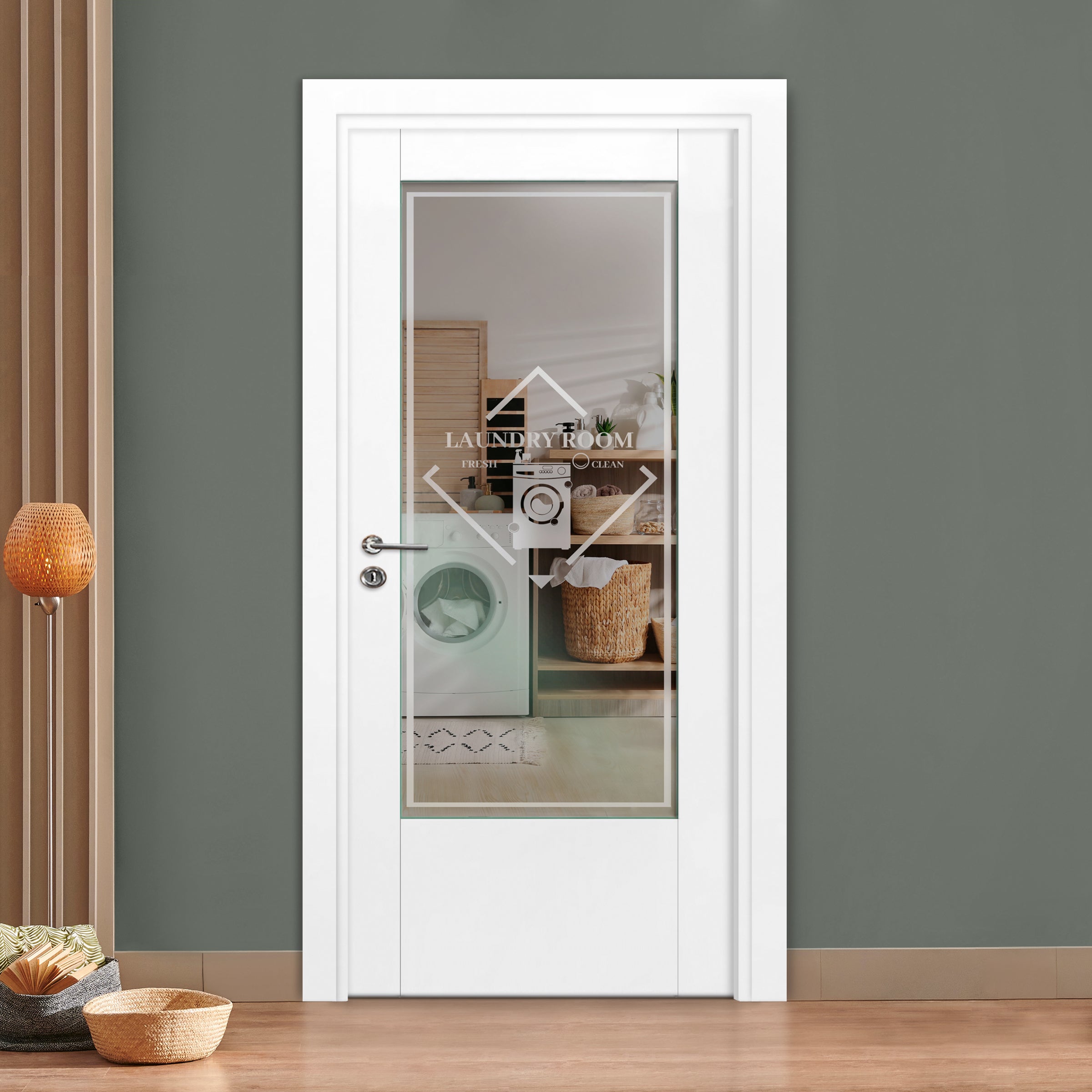 Puerta Interior Con Vidrio Esmerilado IFGL-1244