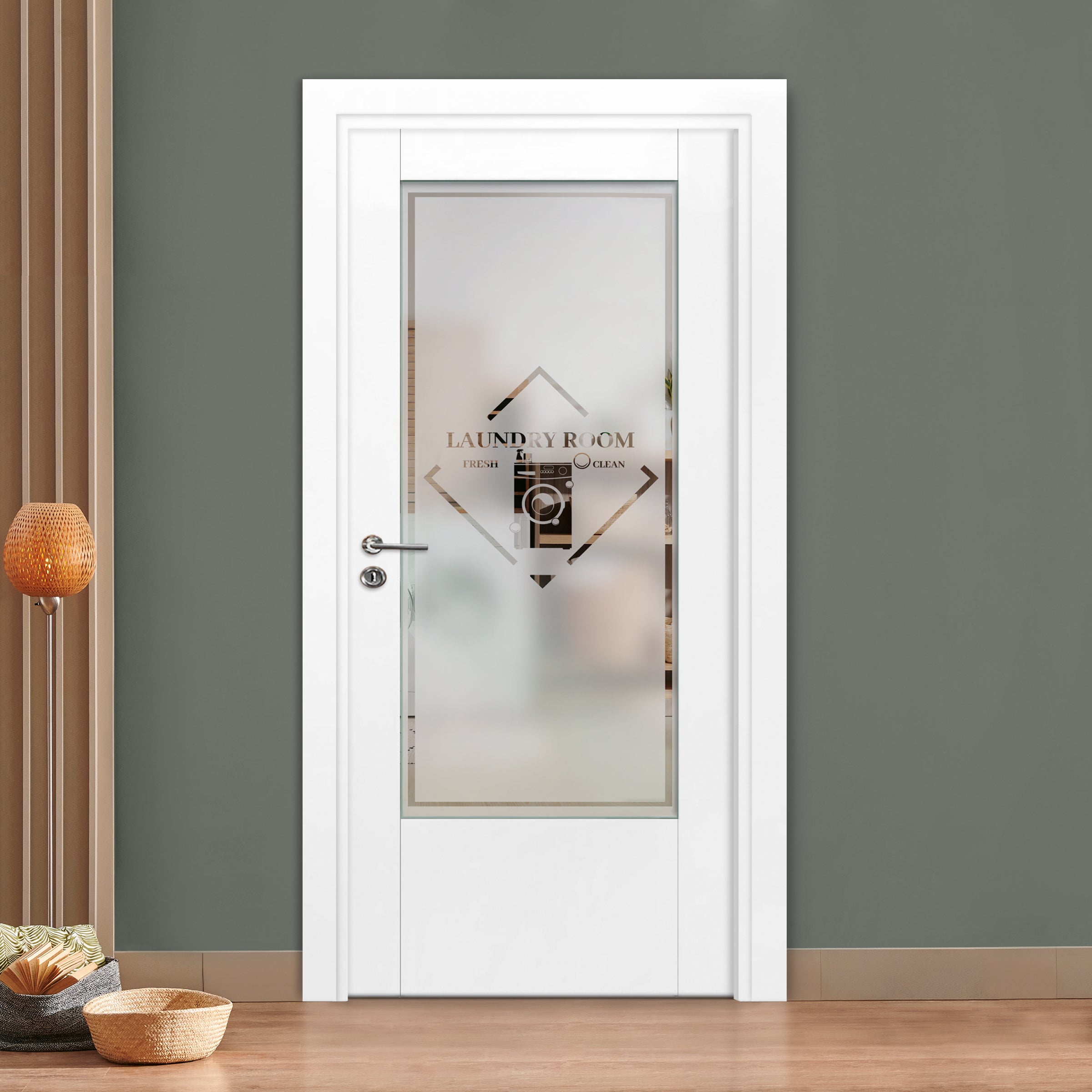 Puerta Interior Con Vidrio Esmerilado IFGL-1244