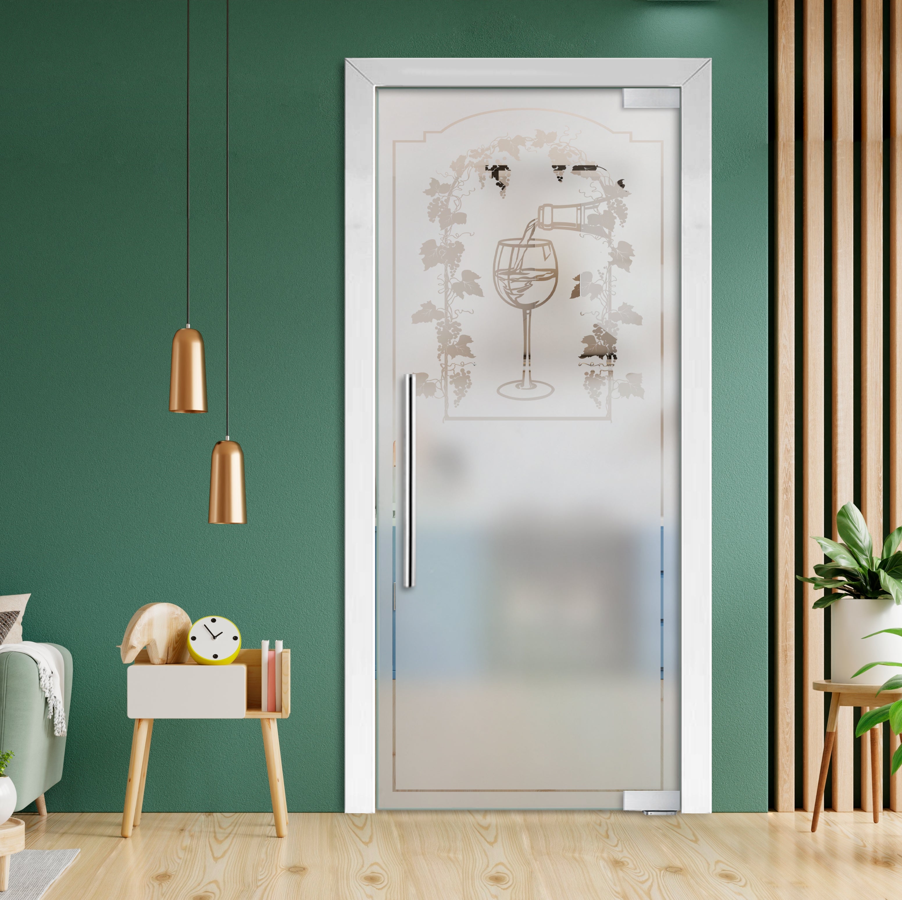 Puerta De Vidrio Pivotante Con Bisagras De Cierre Automático PCP1-1998