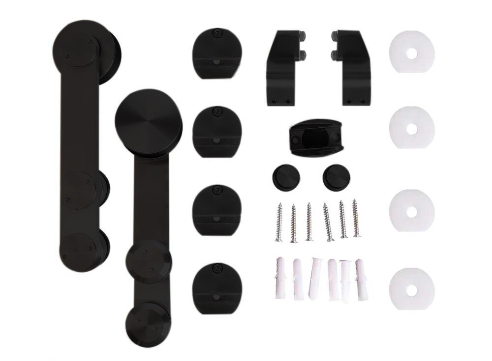 Puerta Corrediza De Vidrio Estilo Industrial Sin Marco ISB - 0004