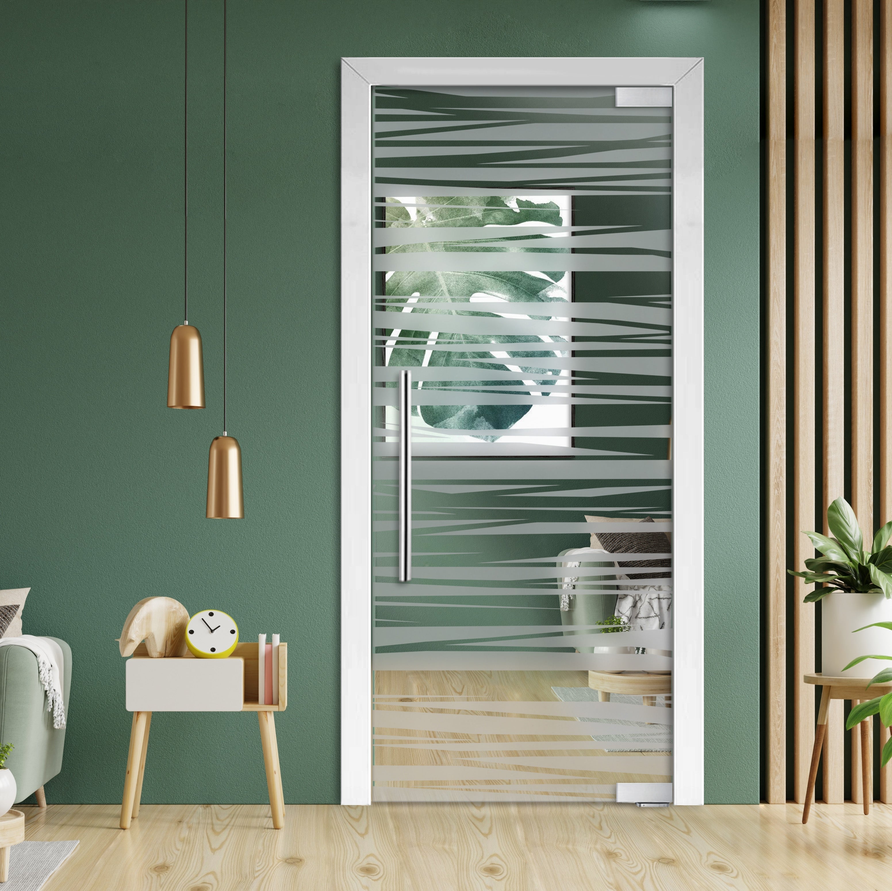 Puerta De Vidrio Pivotante Con Bisagras De Cierre Automático PCP1-1948