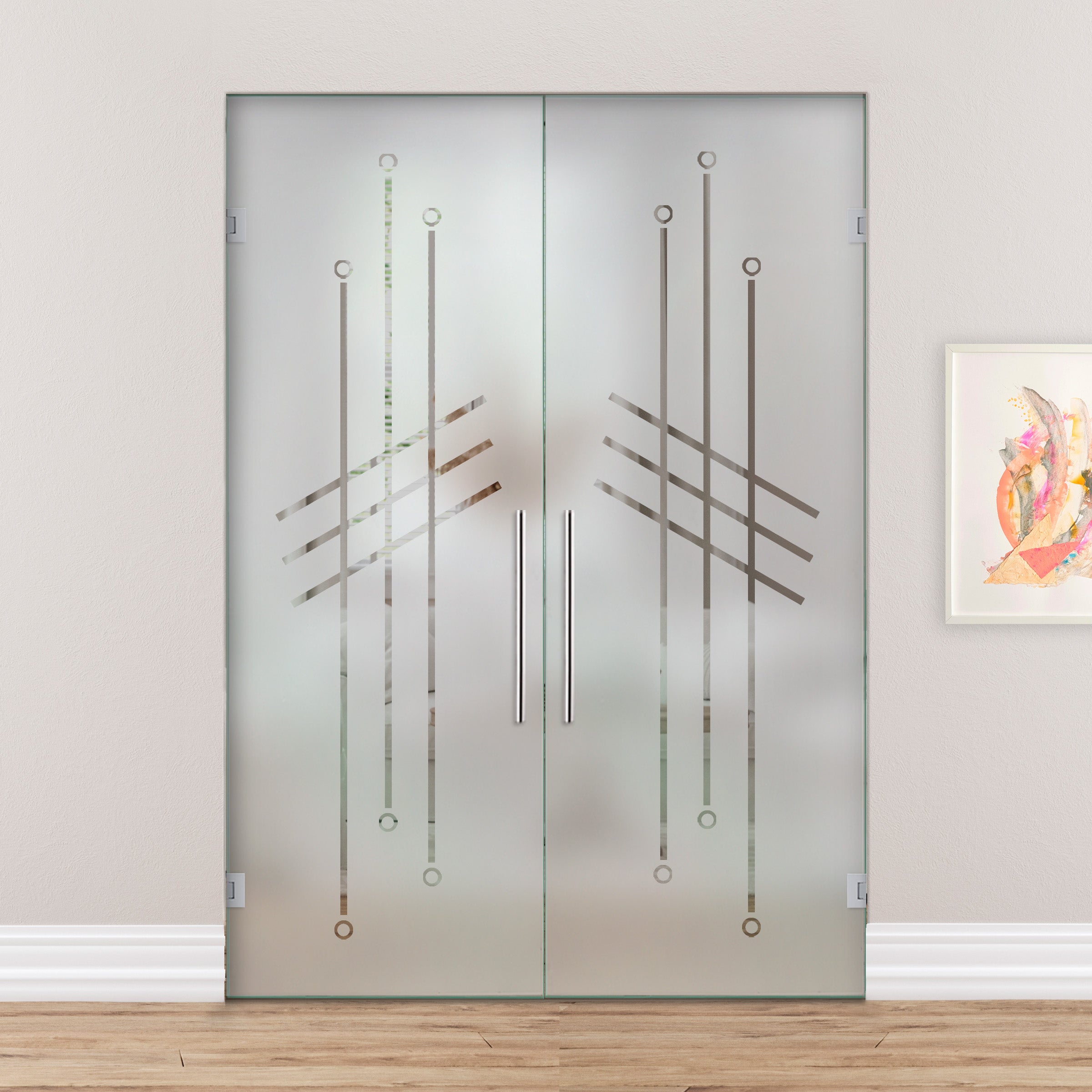Puerta De Cristal Giratoria Doble PVB2-2134