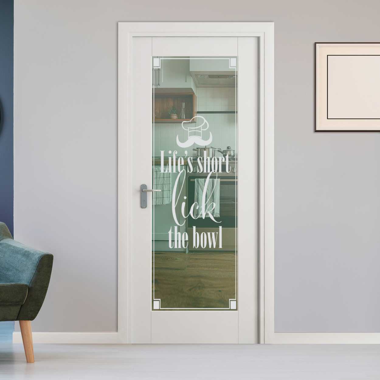 Puerta Interior Con Vidrio Esmerilado lFGL-1243