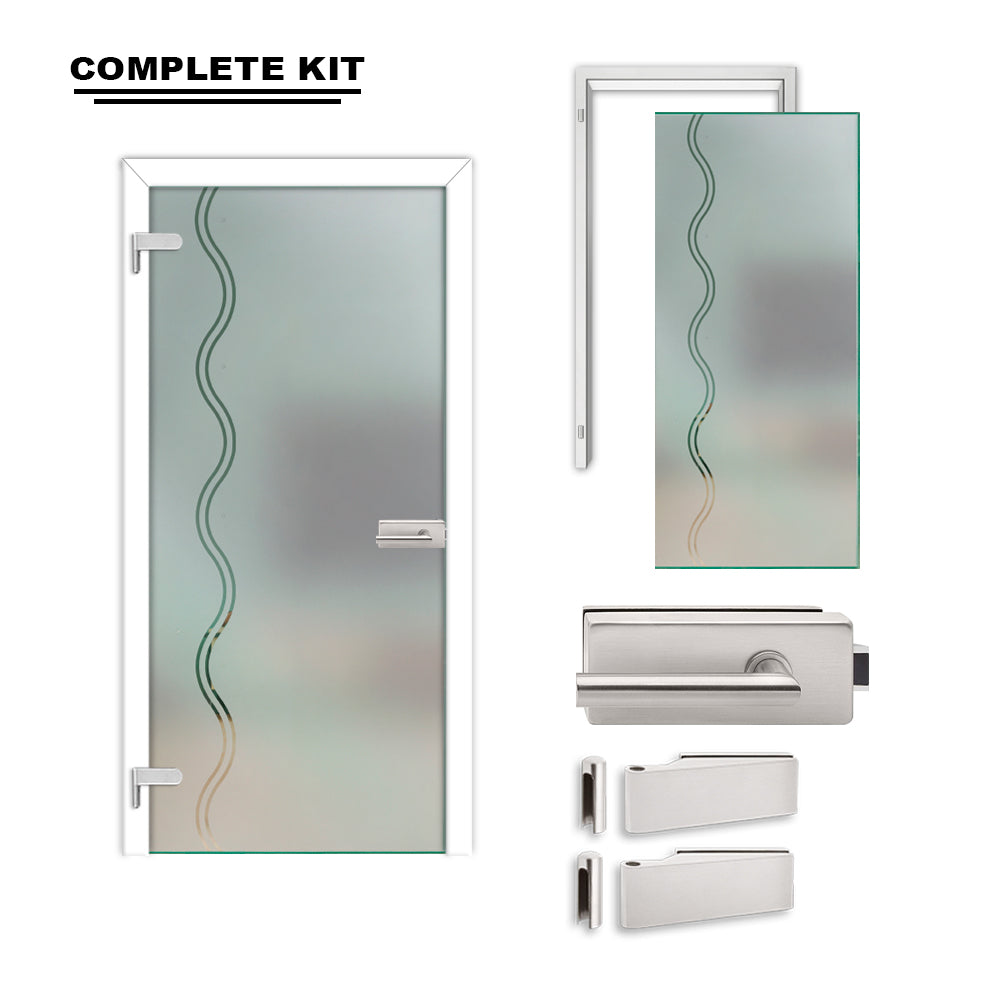 Kit Completo De Puerta De Vidrio Abatible GDH-1402