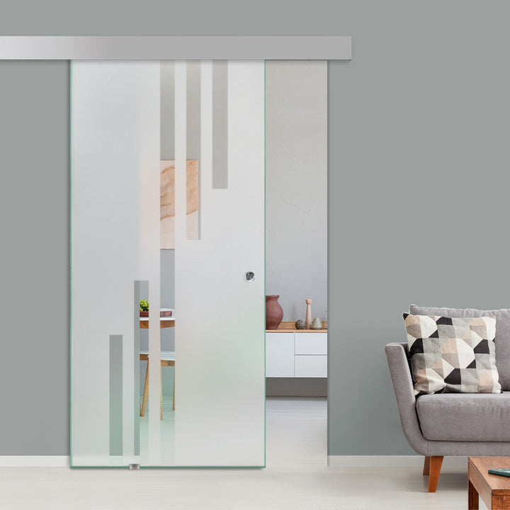 Puerta Corrediza De Vidrio Templado ALU100 PCA1 - 1601