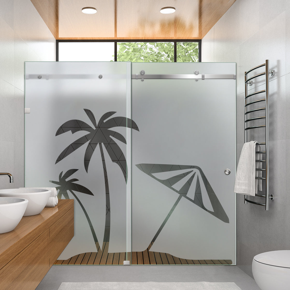 Puertas De Ducha Deslizantes En Vidrio SHSD-1158