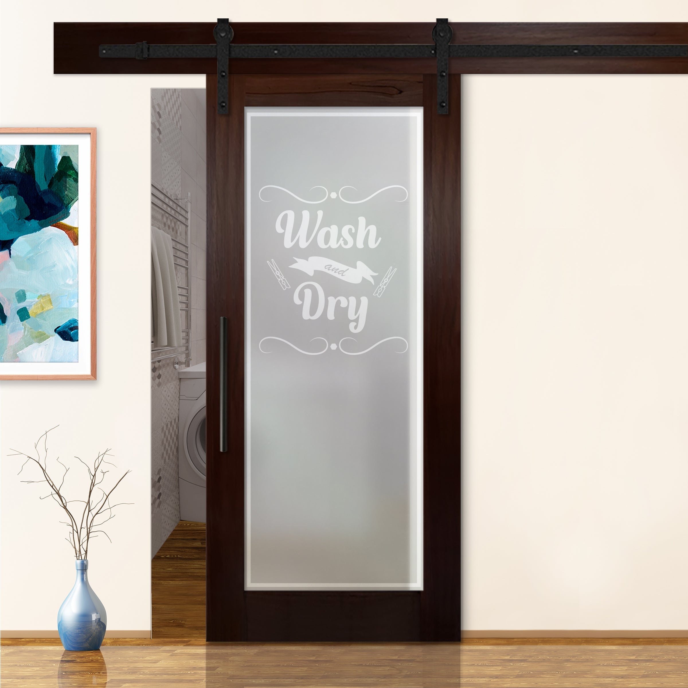 Puerta Corrediza De Vidrio y Madera PCG1-1325