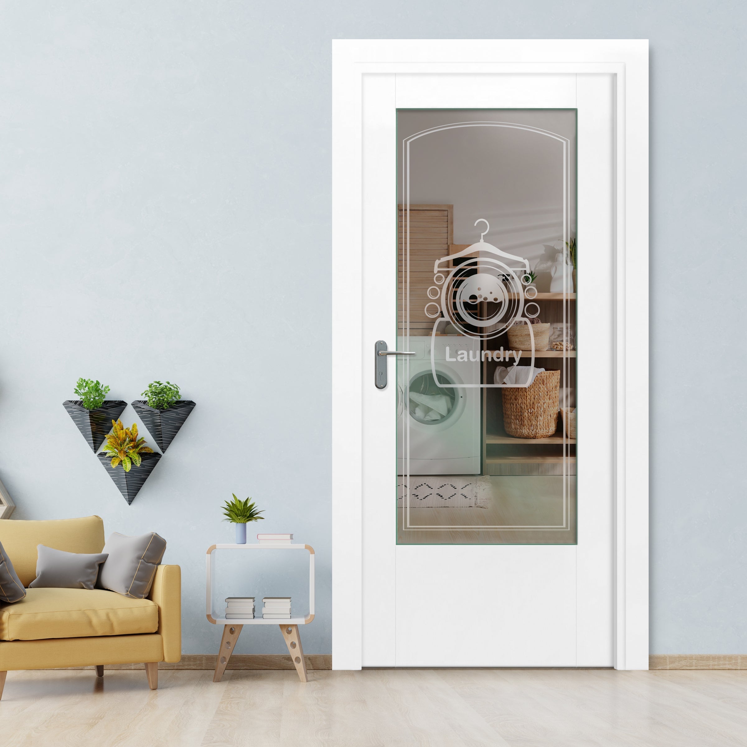 Puerta Interior Con Vidrio Esmerilado IFGL-1233