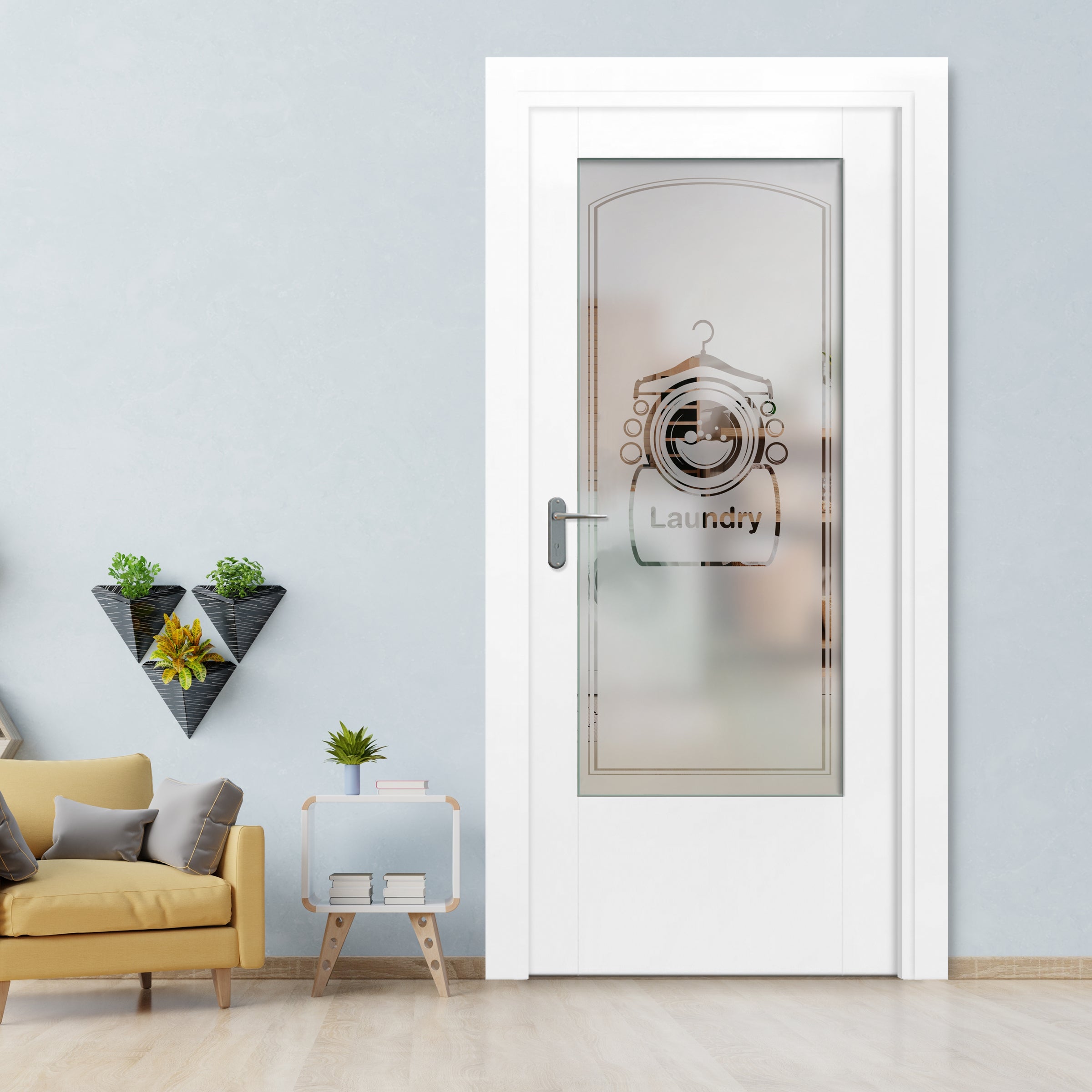 Puerta Interior Con Vidrio Esmerilado IFGL-1233