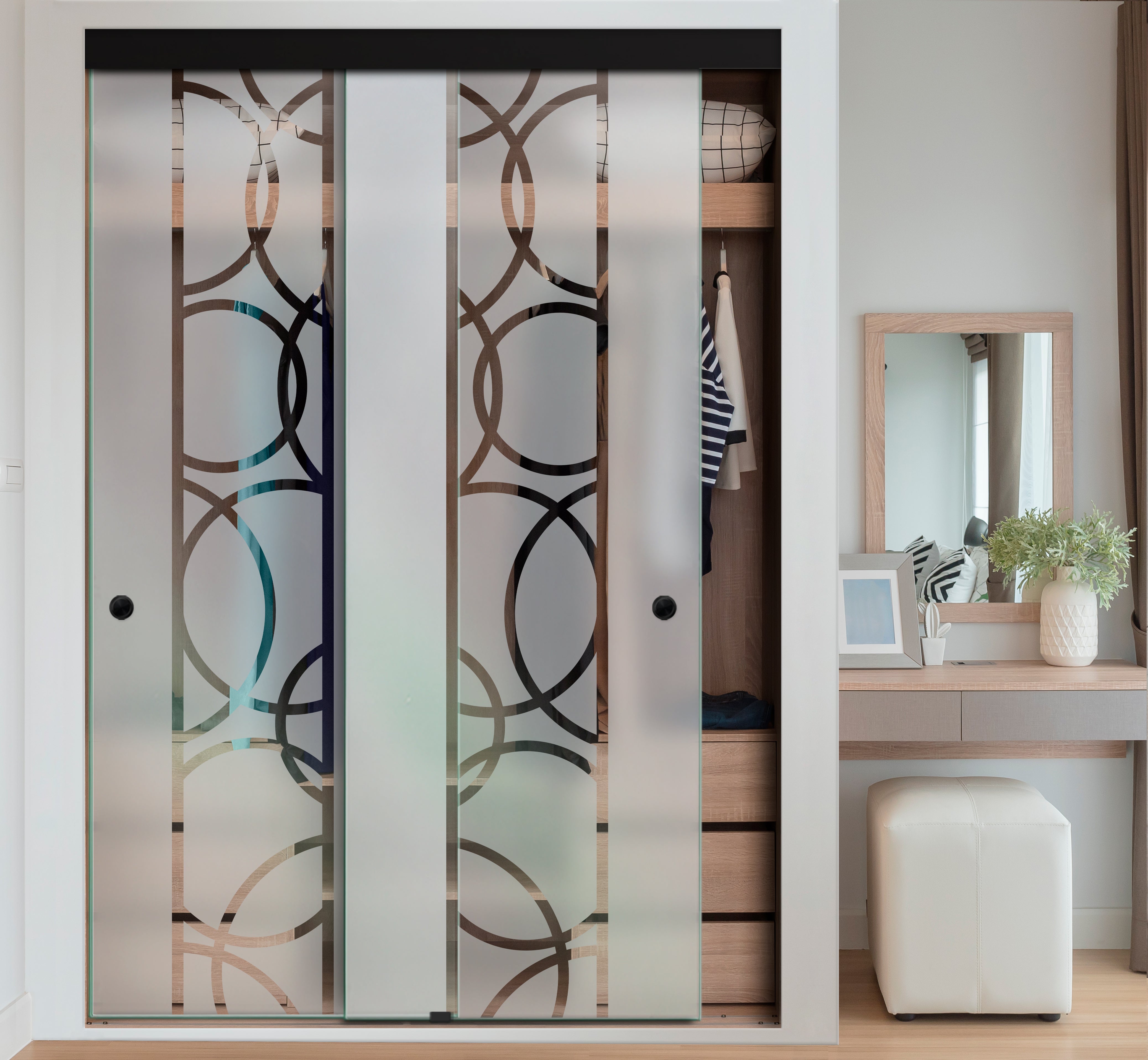 Puerta Corrediza De Vidrio Sin Marco Para Closet PCSM-2410
