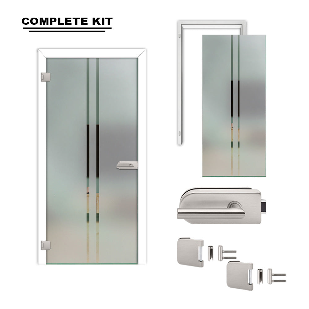 Kit Completo De Puerta De Vidrio Batiente-1316