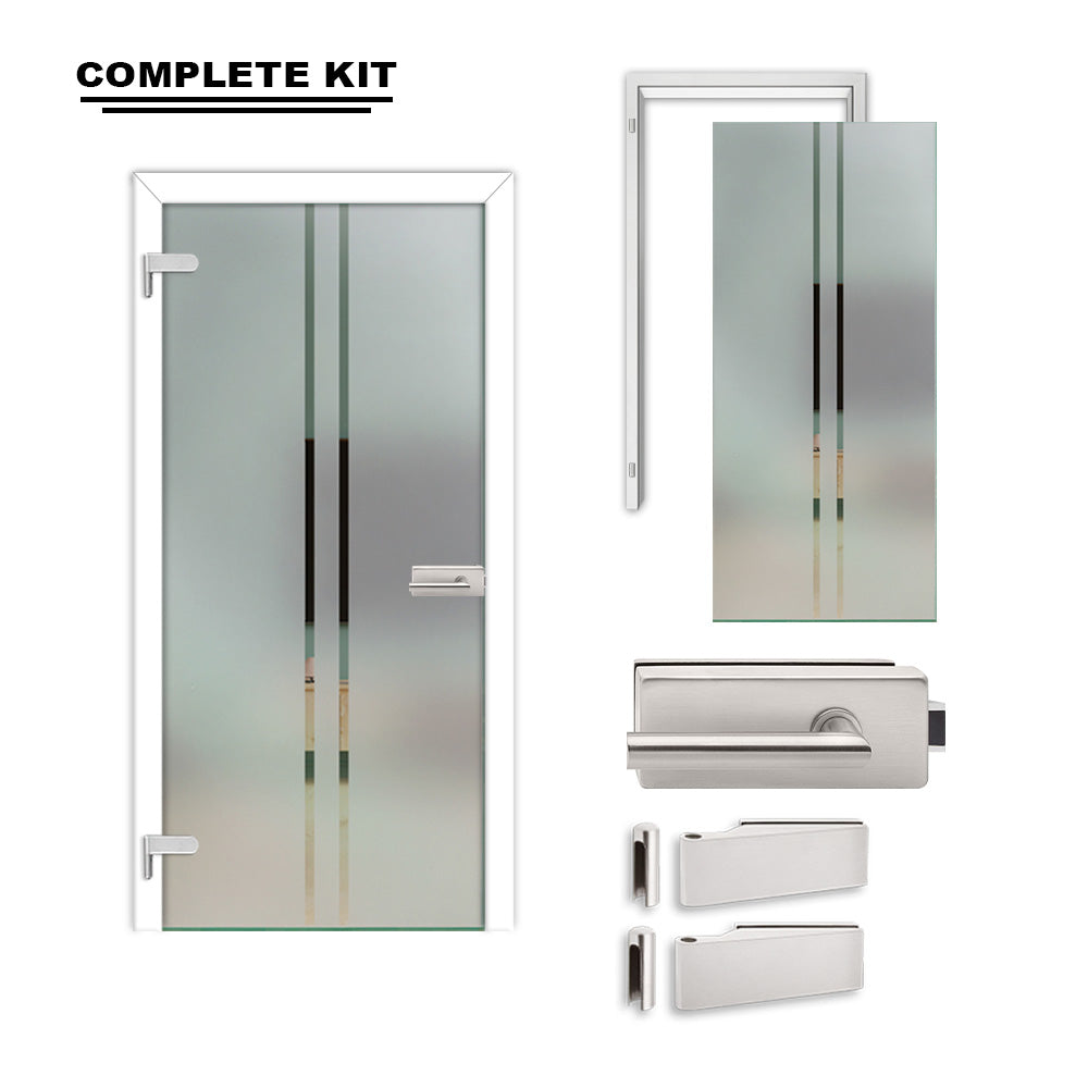 Kit Completo De Puerta De Vidrio Batiente-1316