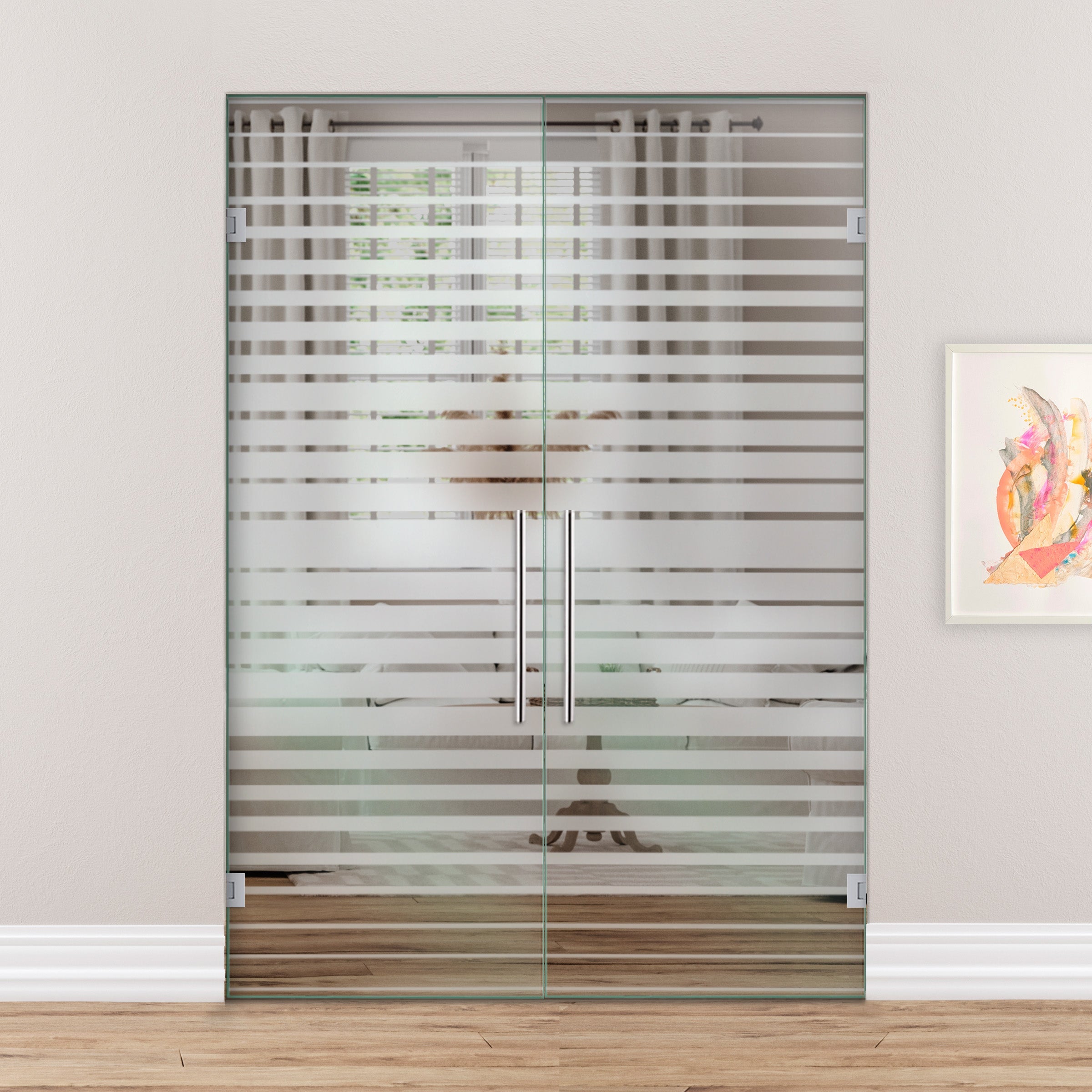 Puerta De Cristal Giratoria Doble PVB2-2142