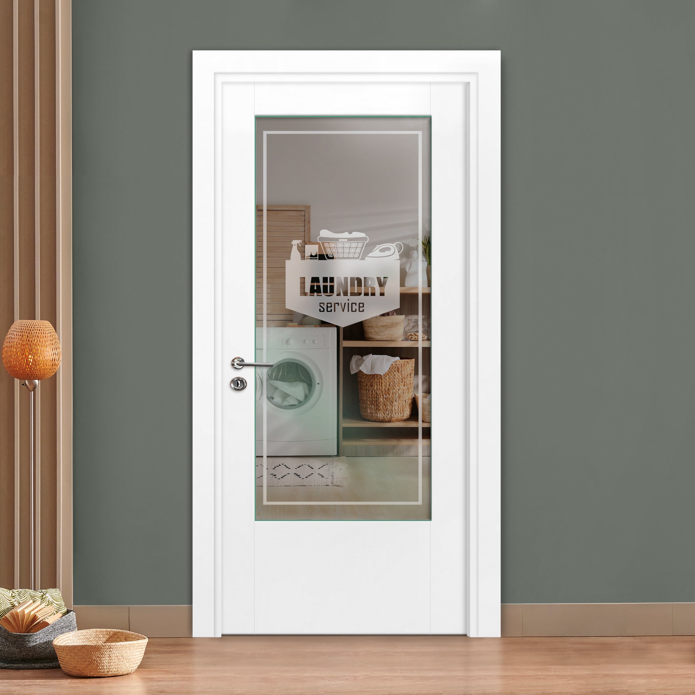 Puerta Interior Con Panel De Vidrio Esmerilado IFGL-1255