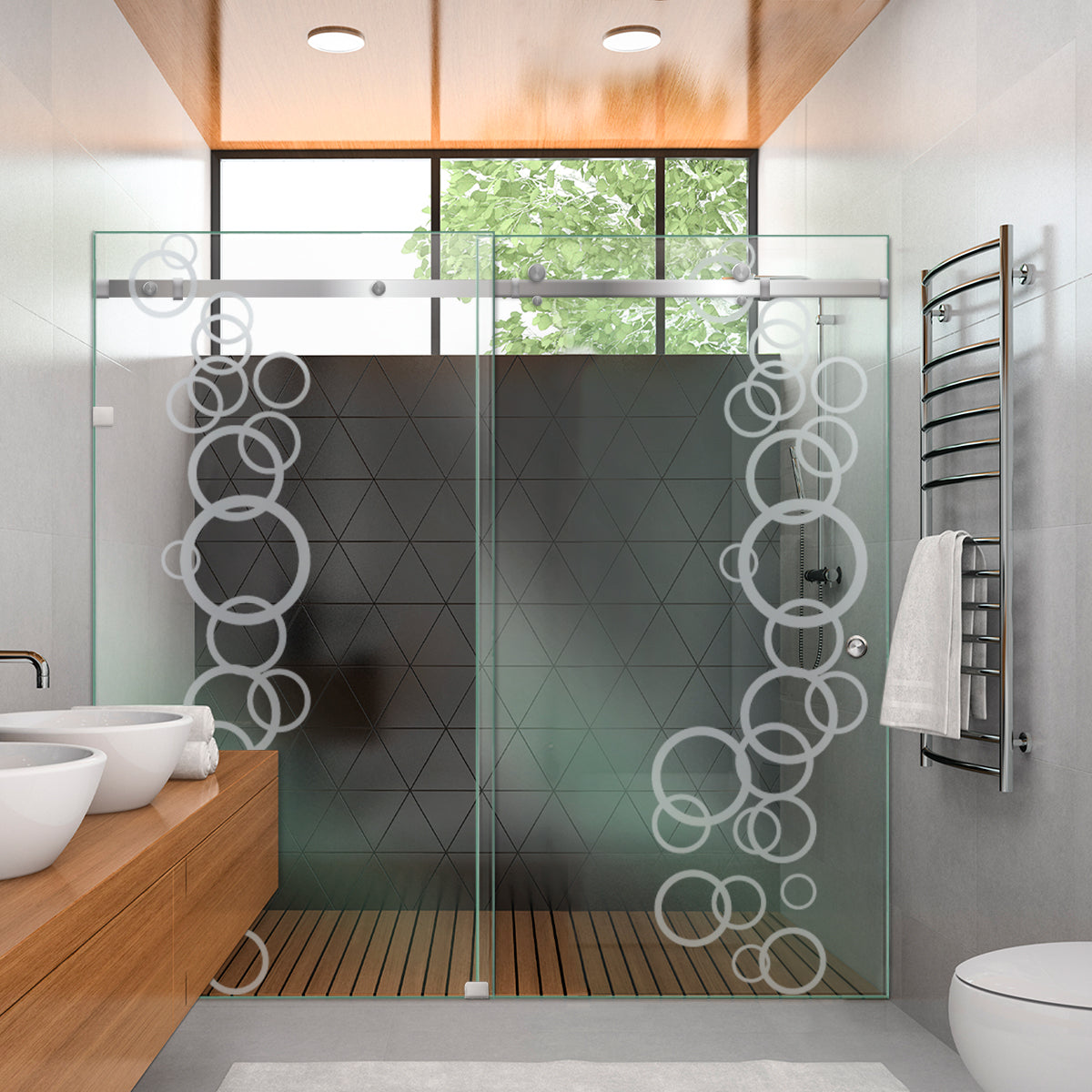 Puertas De Ducha Deslizantes En Vidrio Templado SHSD-IM1136