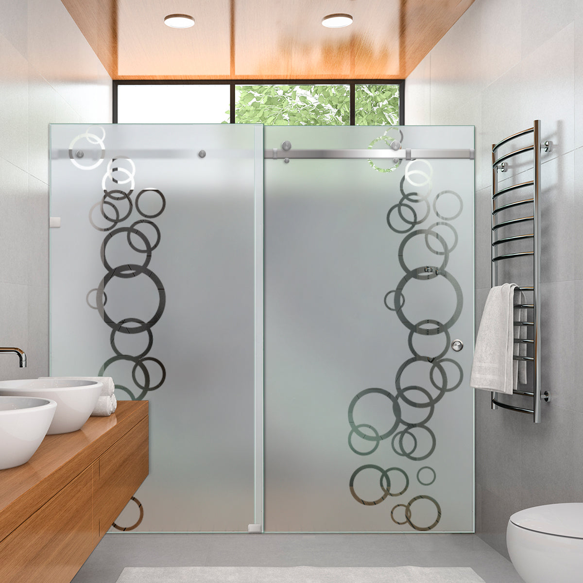 Puertas De Ducha Deslizantes En Vidrio Templado SHSD-IM1136