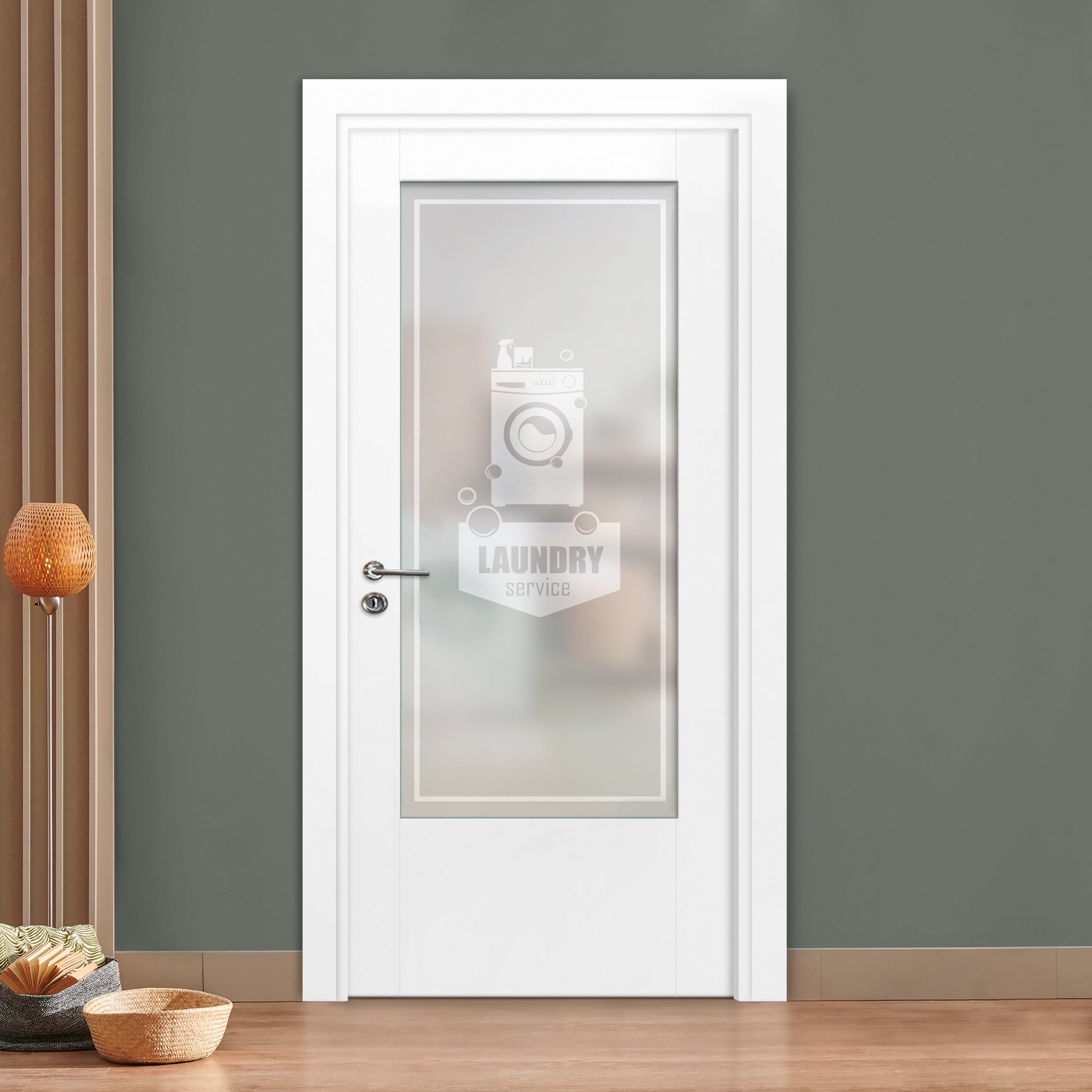 Puerta Interior Con Panel De Vidrio Esmerilado IFGL-1253