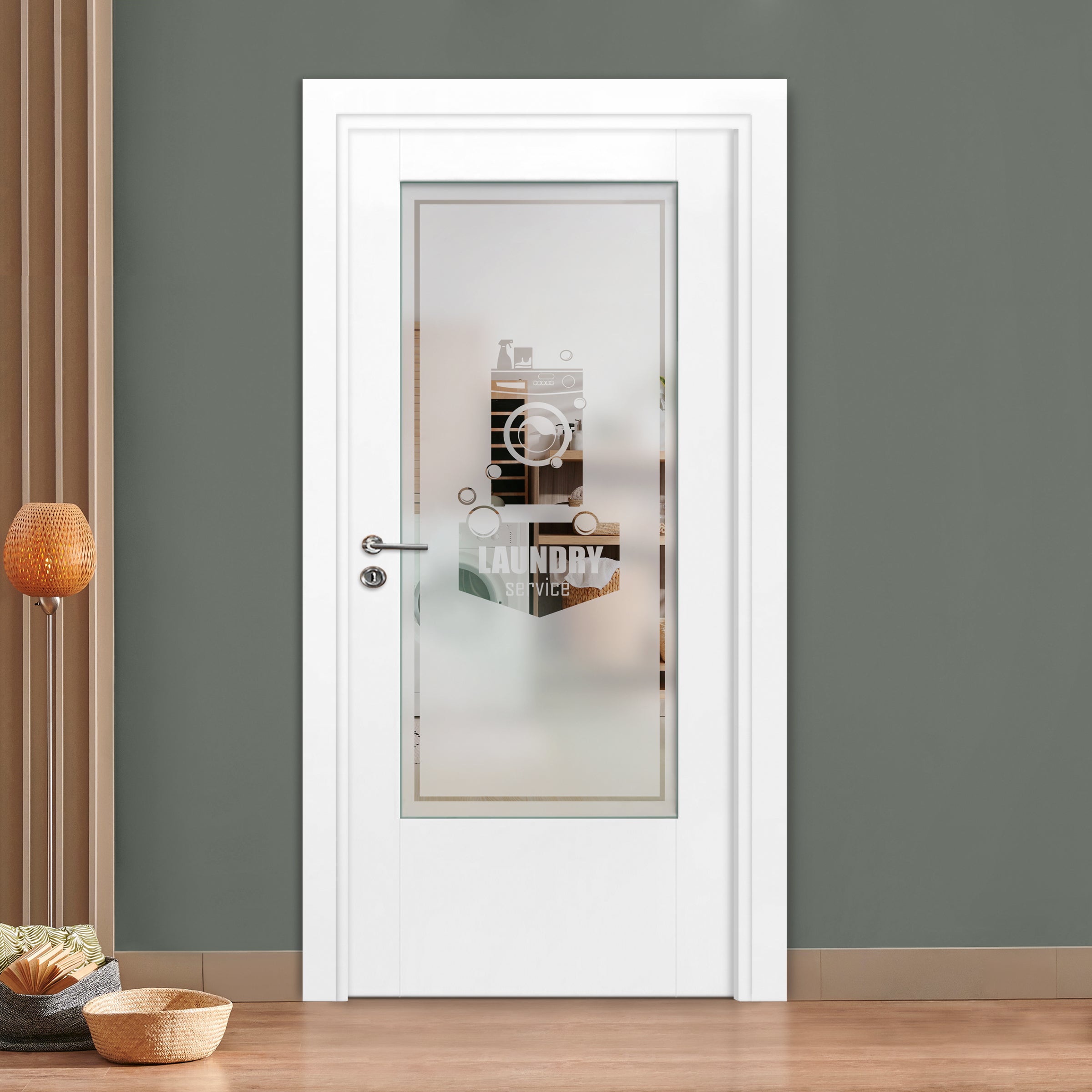 Puerta Interior Con Panel De Vidrio Esmerilado IFGL-1253