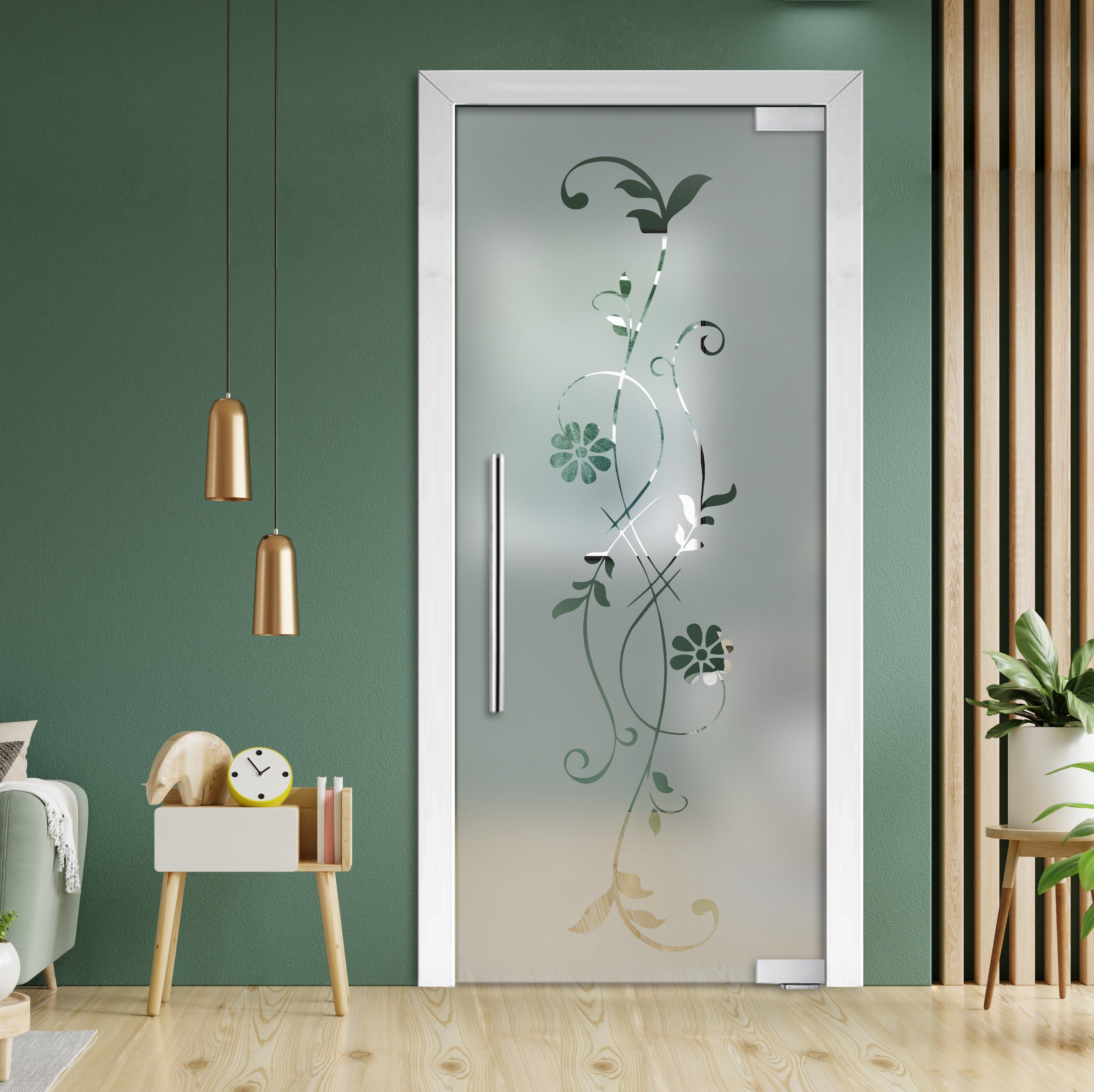 Puerta De Vidrio Pivotante Con Bisagras De Cierre Automático PCP1-1957
