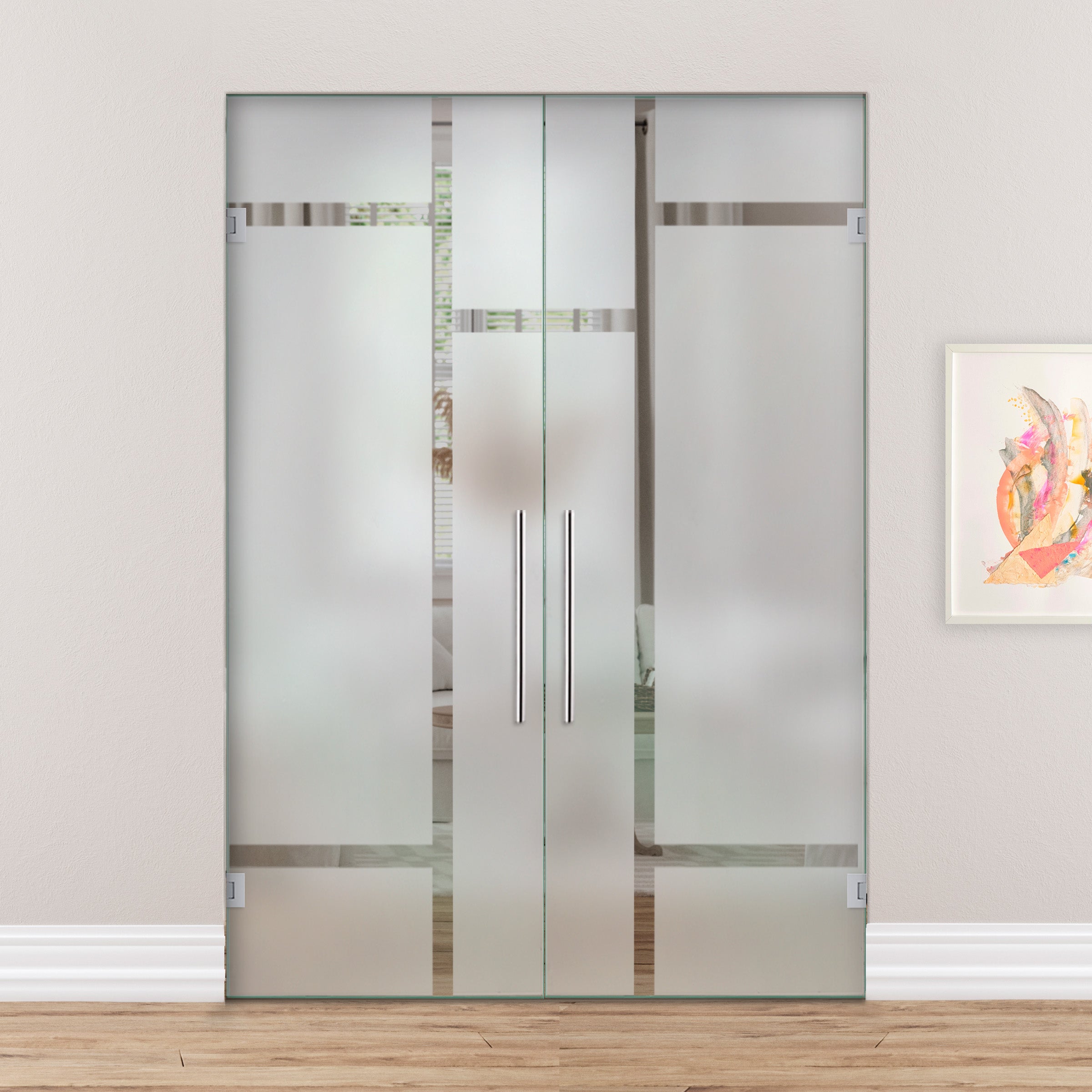 Puerta De Cristal Giratoria Doble PVB2-2146