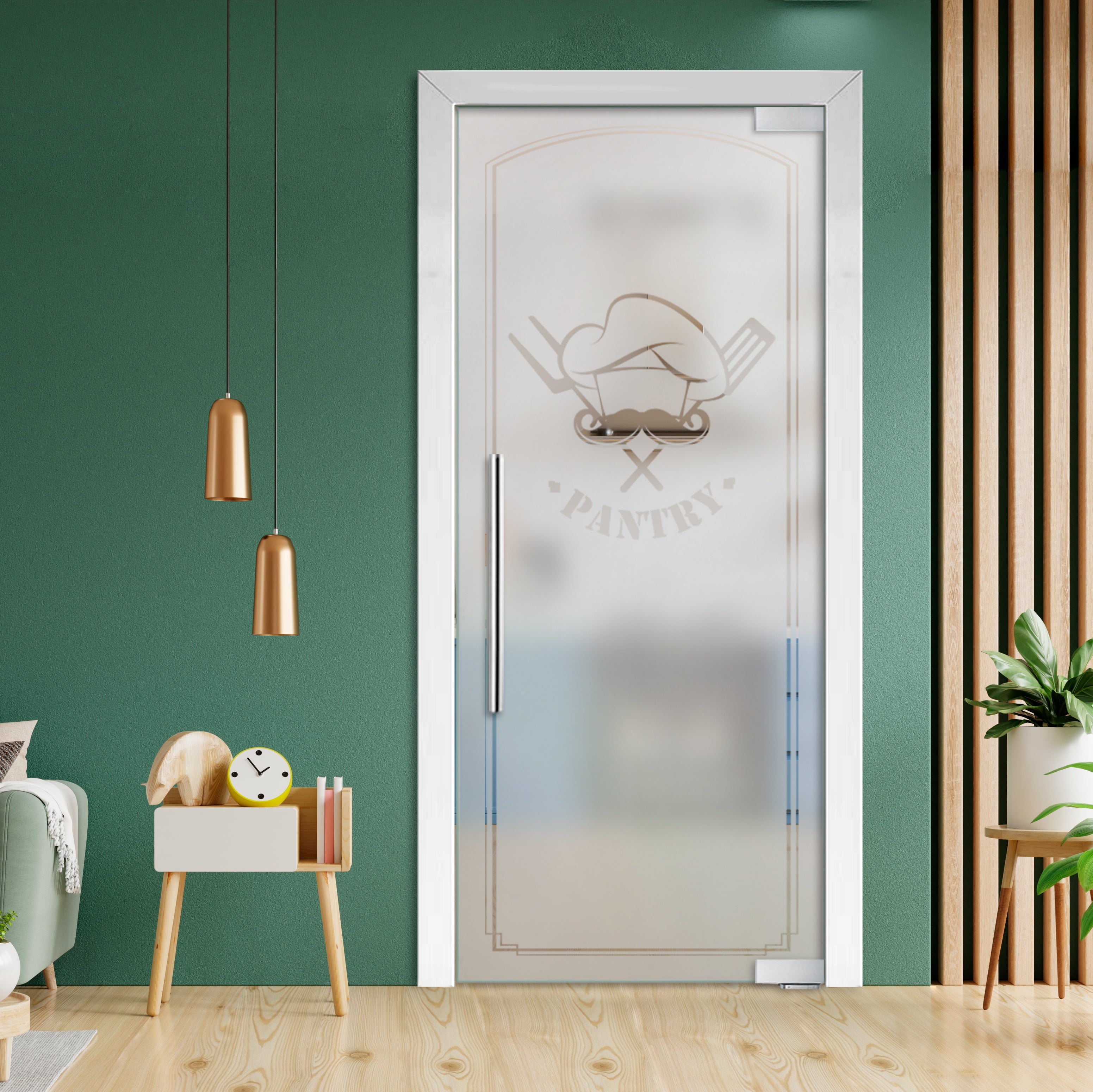 Puerta De Vidrio Pivotante Con Bisagras De Cierre Automático  PCP1-1993