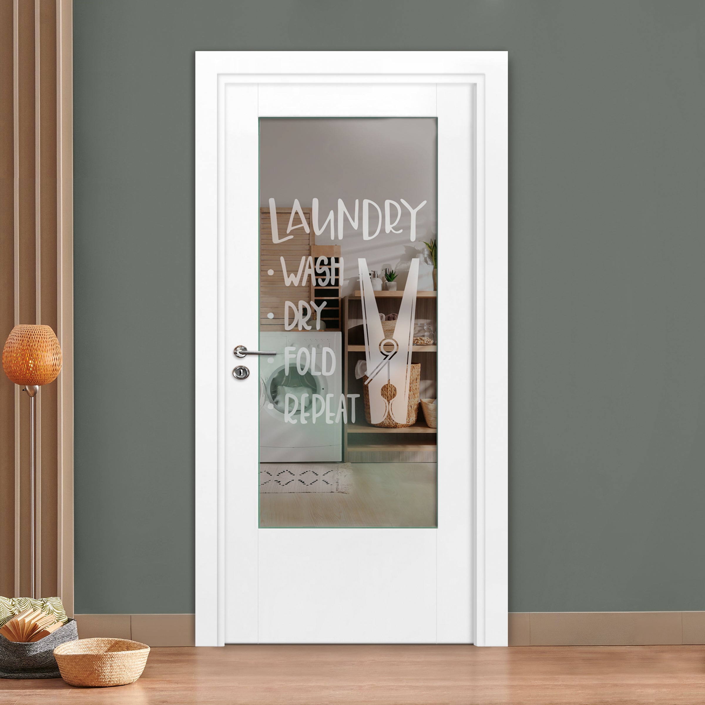 Puerta Interior Con Panel De Vidrio Esmerilado  IFGL-1256