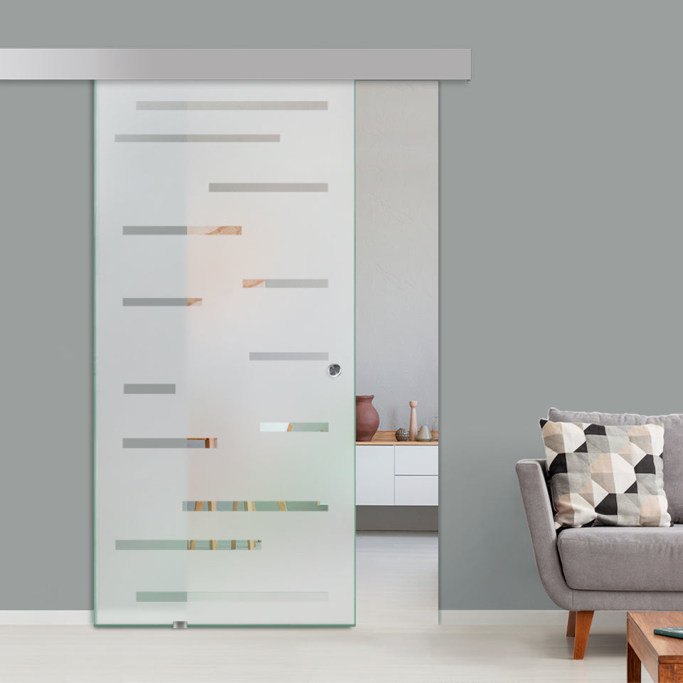 Puerta Corrediza De Vidrio Templado ALU100 PCA1 - 1600