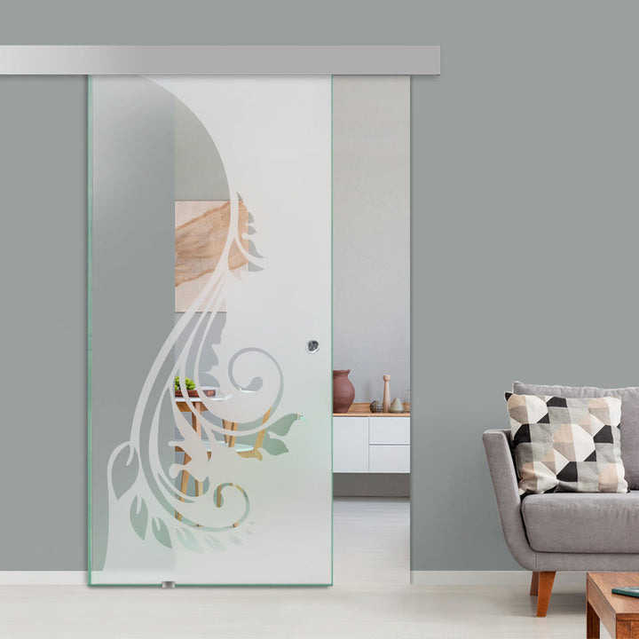 Puerta Corrediza De Vidrio Templado ALU100 PCA1 - 1521