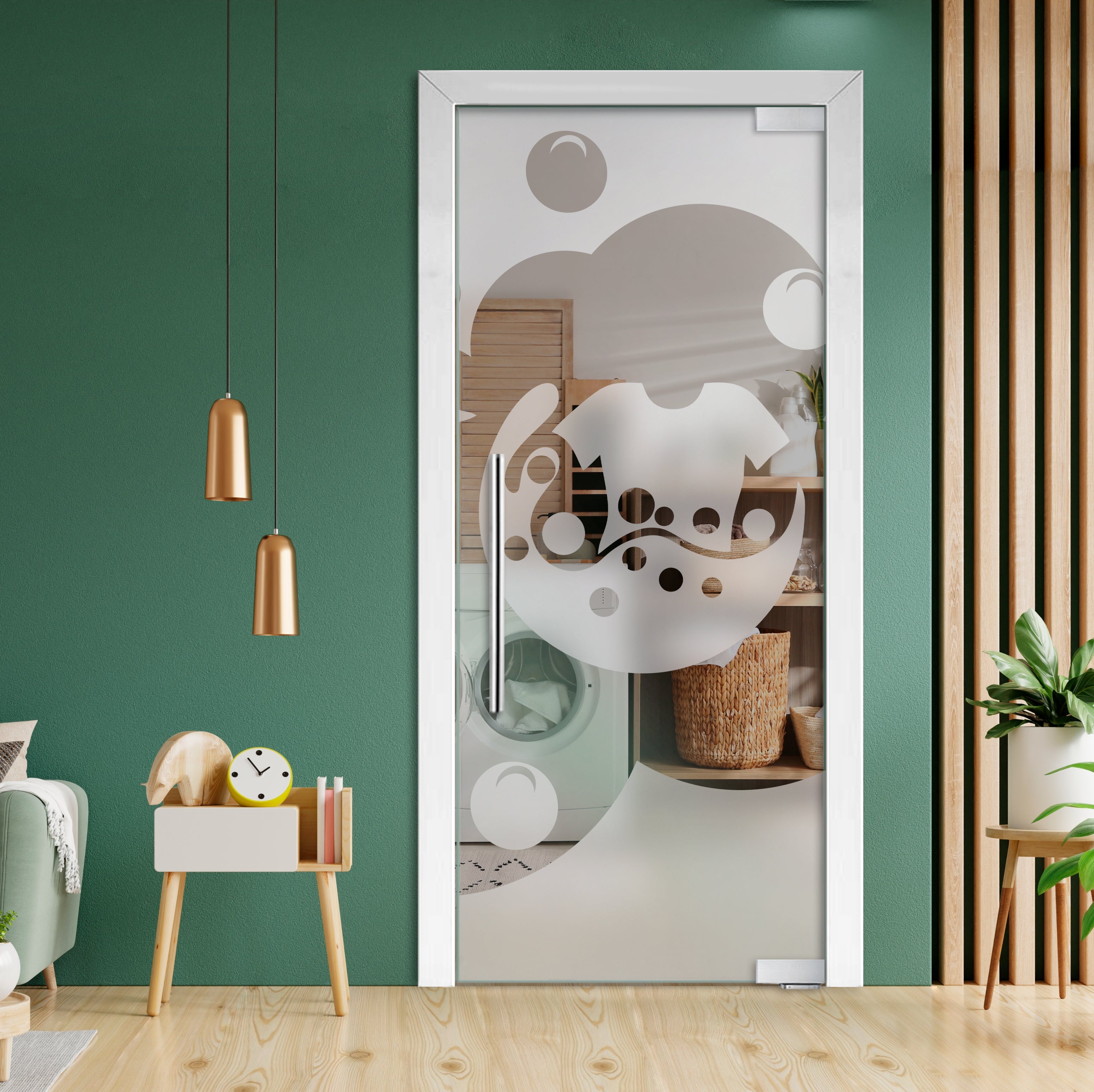 Puerta De Vidrio Pivotante Con Bisagras De Cierre Automático PCP1-2035