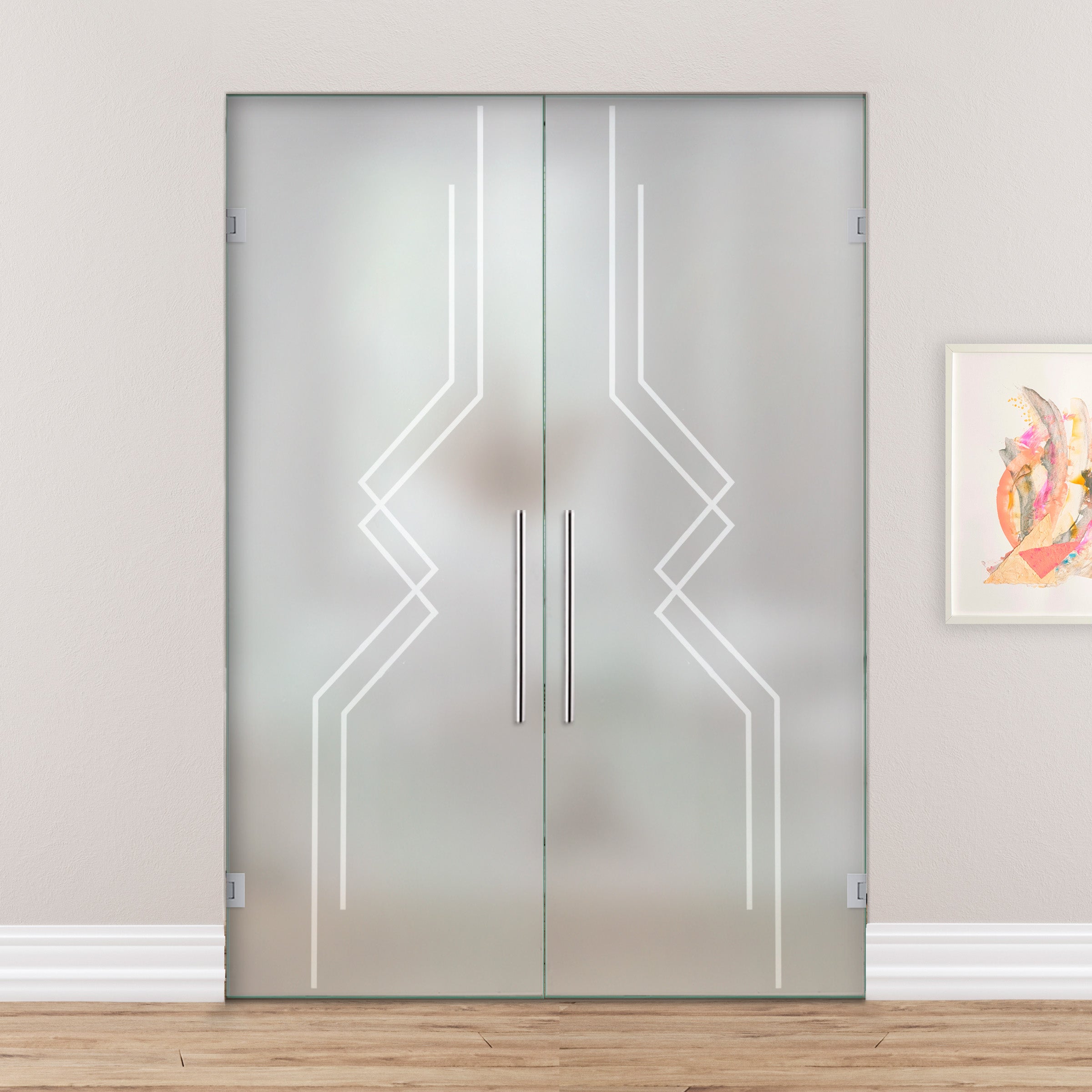 Puerta De Cristal Giratoria Doble  PCVB-2150