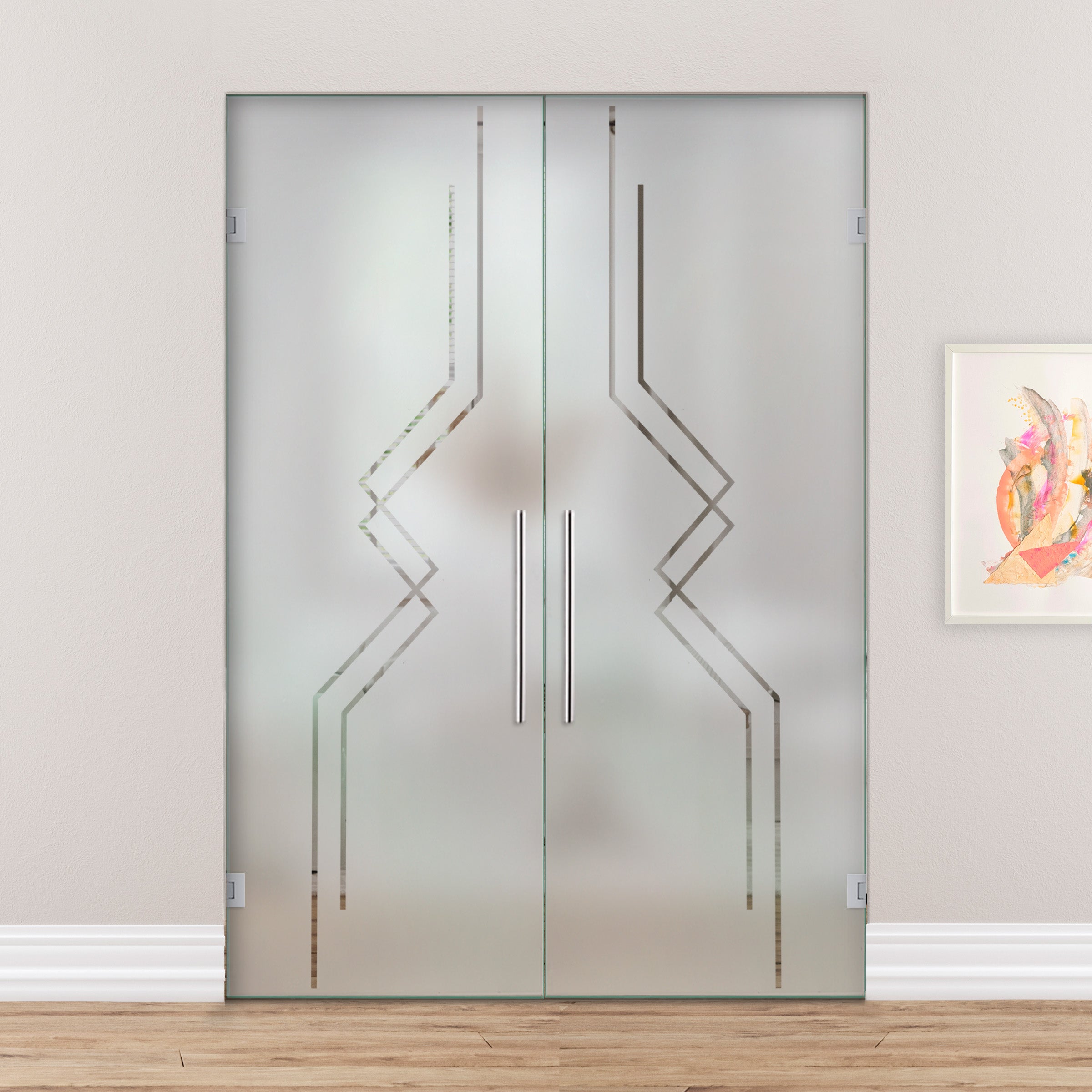Puerta De Cristal Giratoria Doble  PCVB-2150