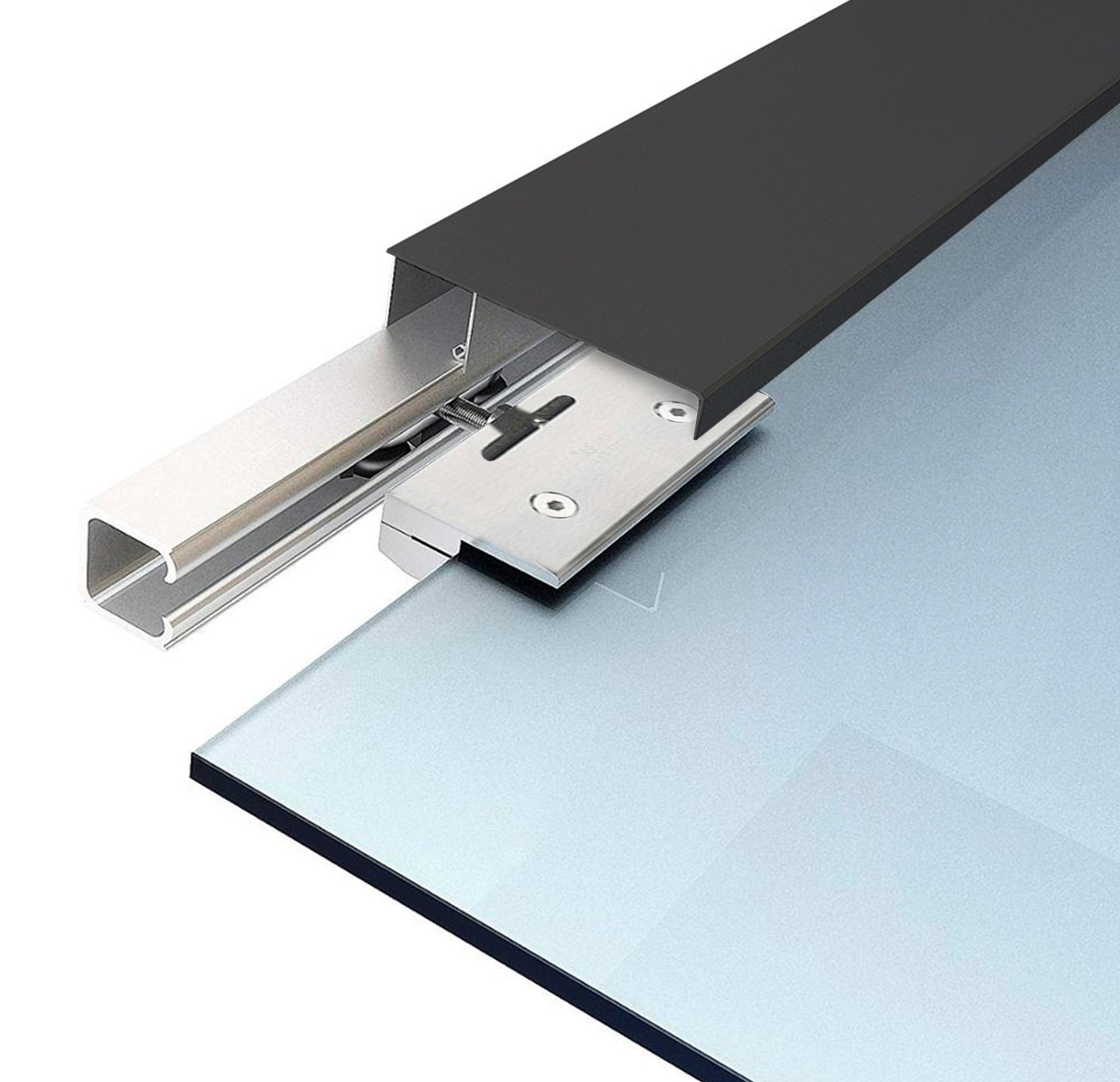 Puerta Corrediza Doble De Vidrio Templado Estilo Loft ALU100 SDG0 - 3496