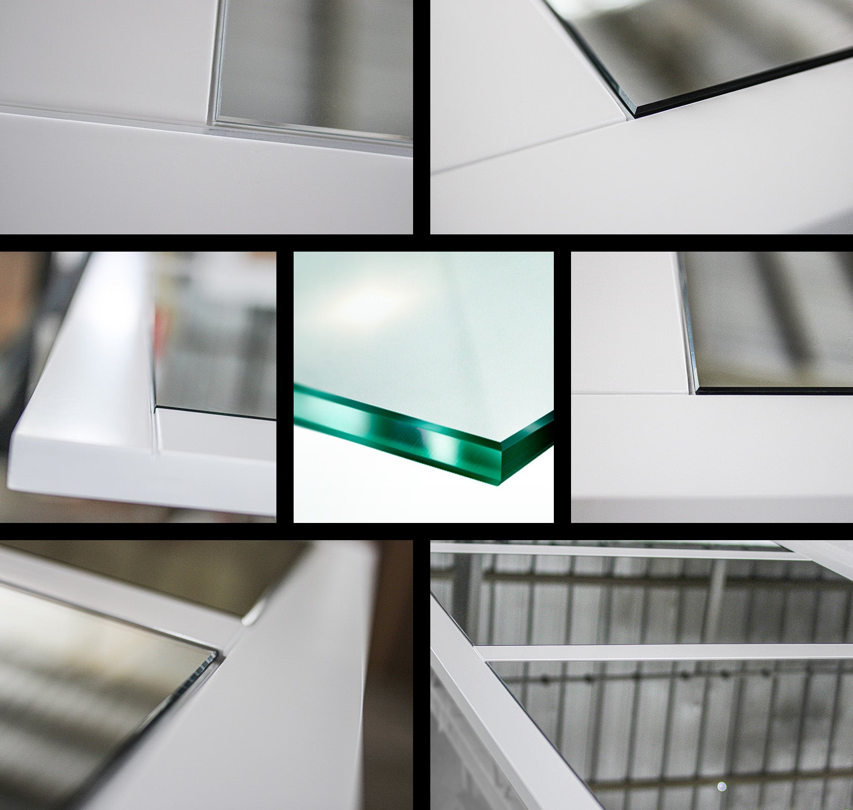 Espejo Biselado Com Lineas Delgadas Puerta de Closet  2 Hojas BMSC-1177