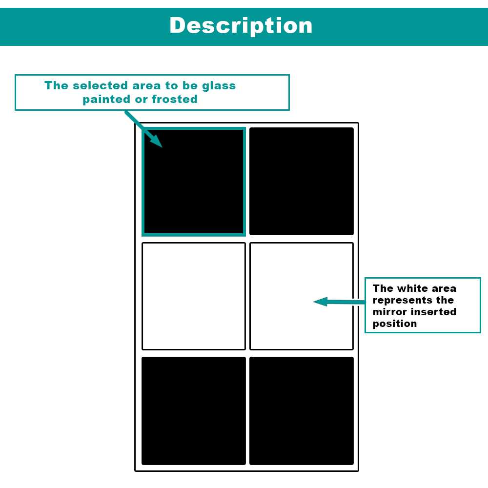 Puerta De Clóset Con 2 Paneles - Blanco y Vidrio Pintado Espejo BMSC-1181
