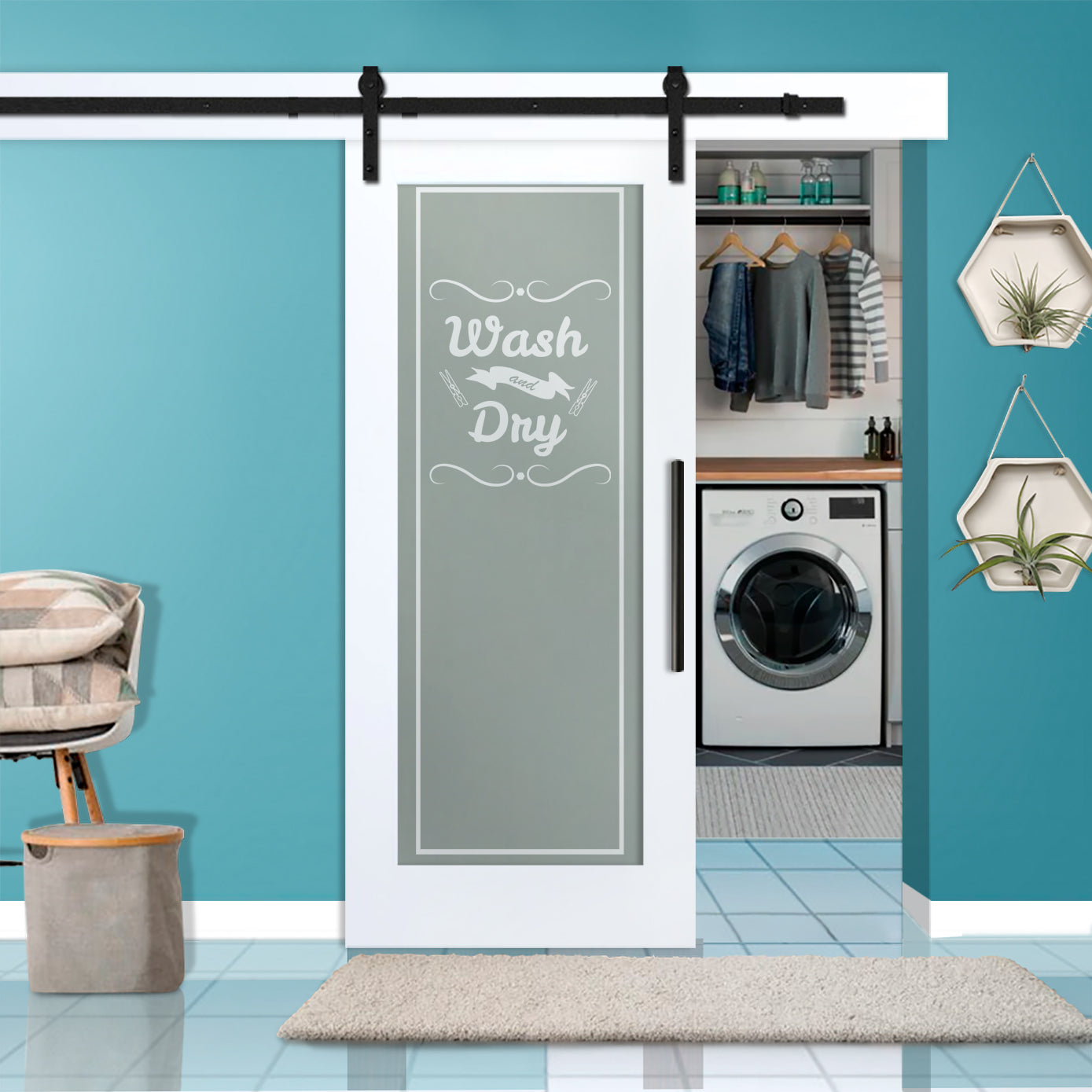 Puerta Corrediza De Madera Con Vidrio Emerilado PCG1-1320