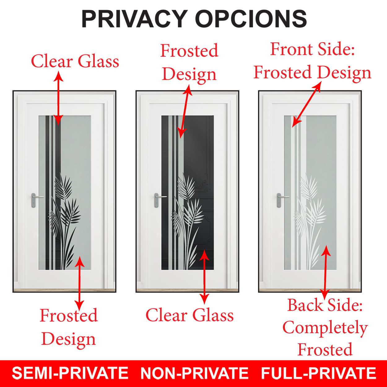 Laundry Interior Doors with Glass Insert CHMDI-0001