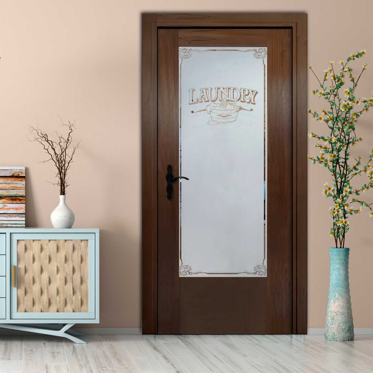 Laundry Interior Doors with Glass Insert CHMDI-0001