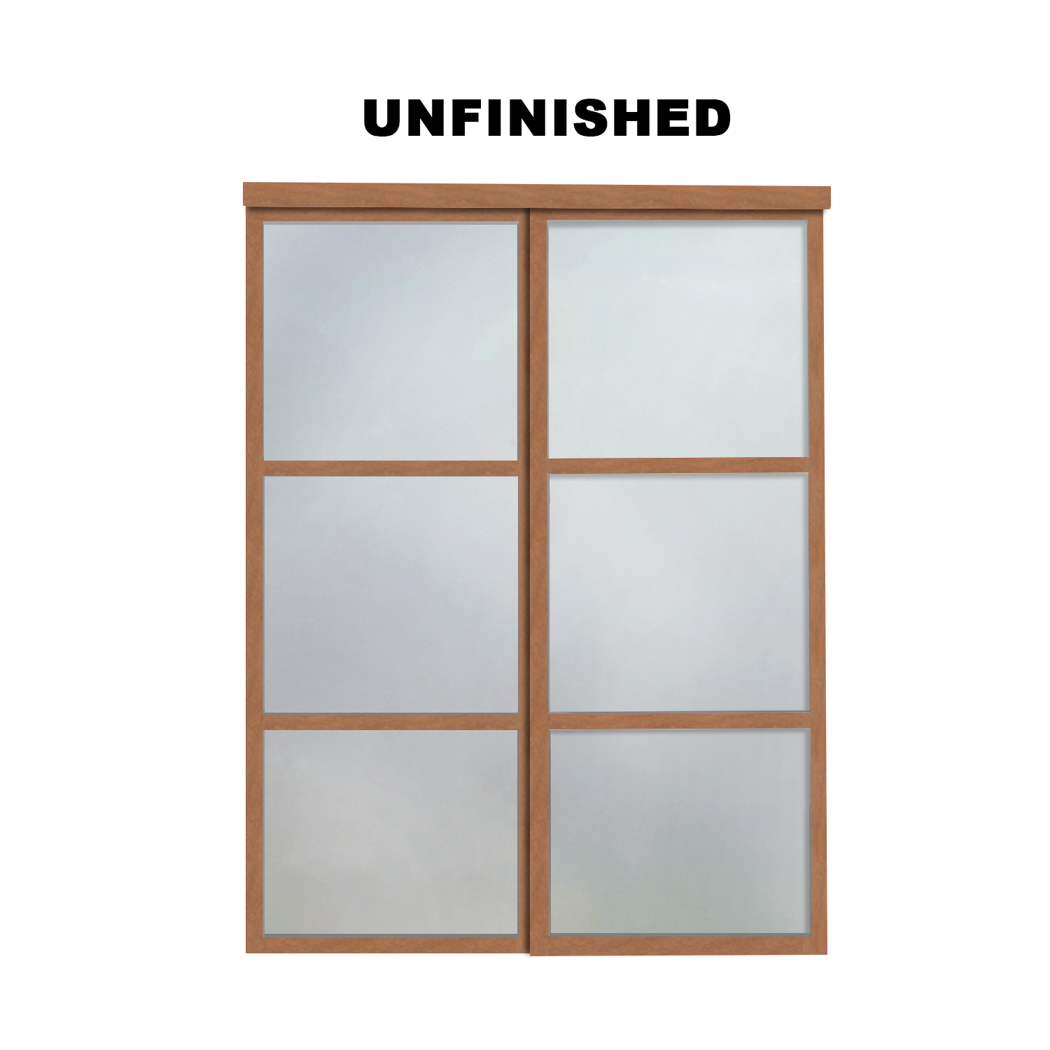 Puerta De Armario De 2 Hojas Con Espejo y Anulación BMSC-1176