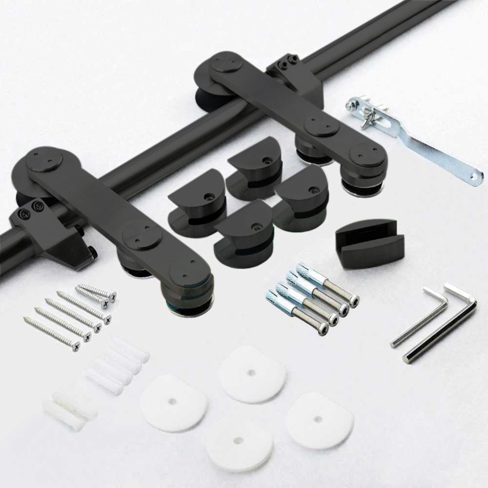 Puerta Doble Vidrio Templado Sin Marco Estilo Industrial PCI2 - 1382