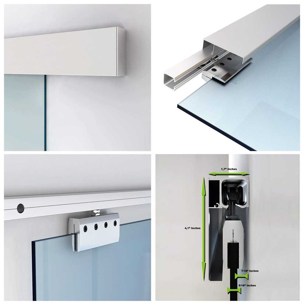 Puerta Corrediza Doble De Vidrio Templado ALU100 PCA2 - 1352